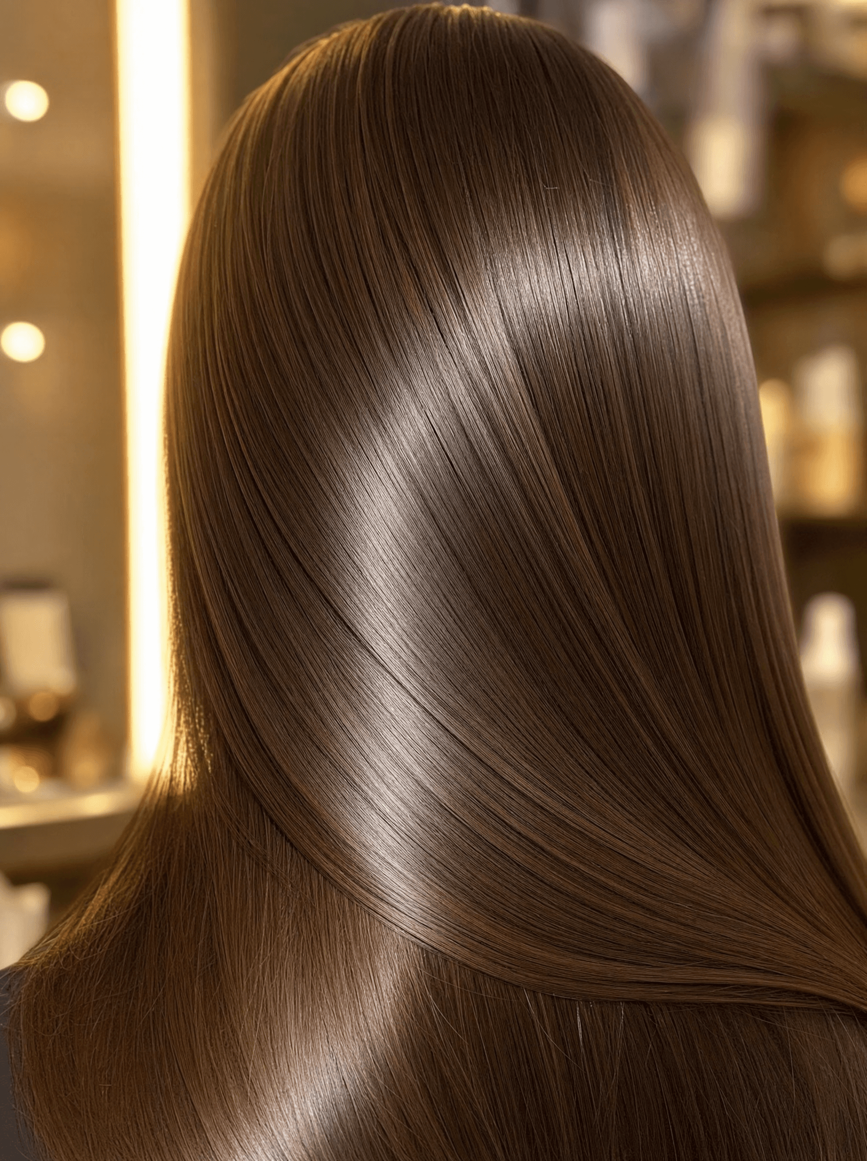 Keratin treatment, glossy result